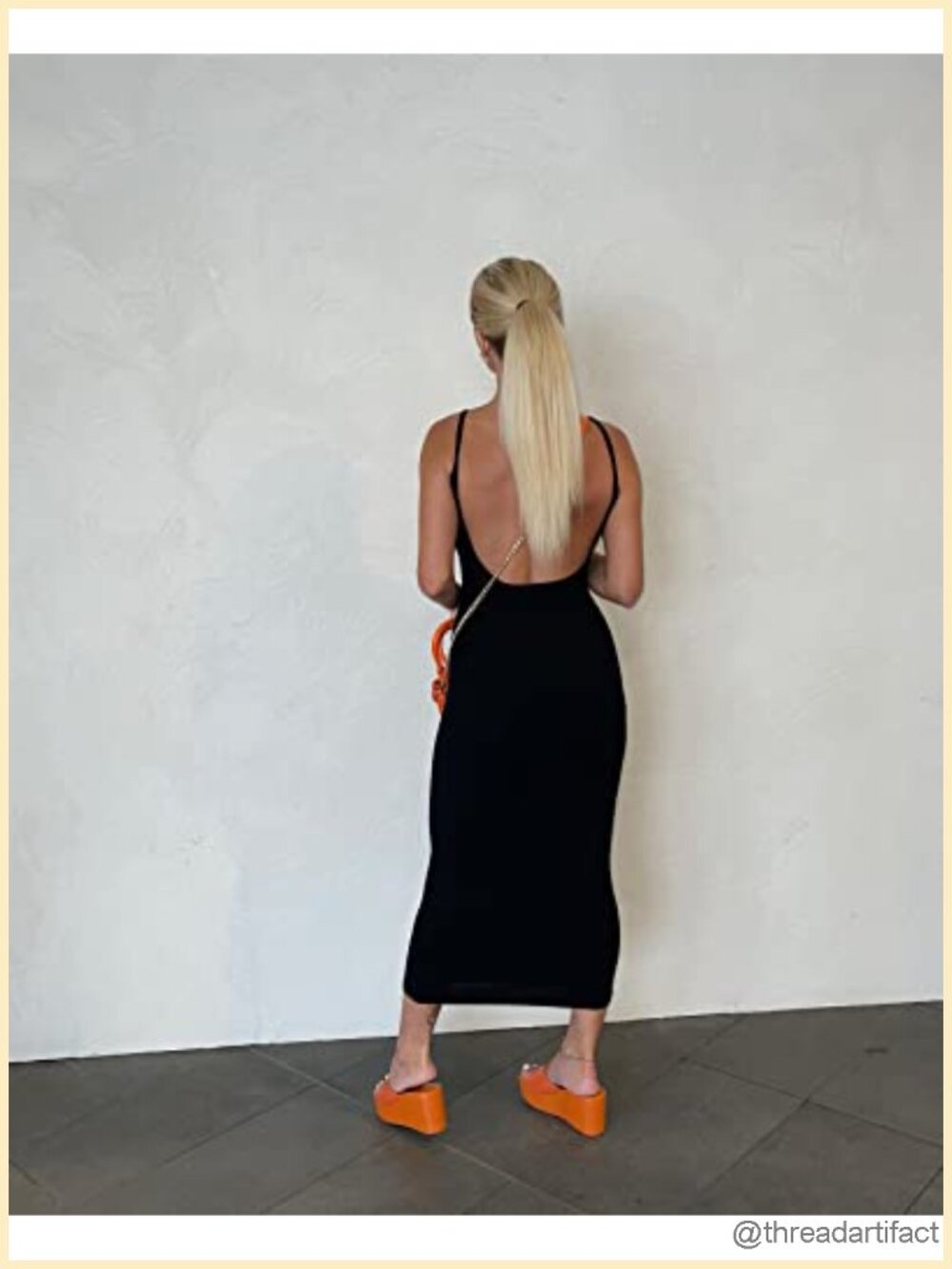 Women's Bodycon Backless Maxi Tank Dress Sleeveless Open Back Long Dress - Picture 6 of 6
